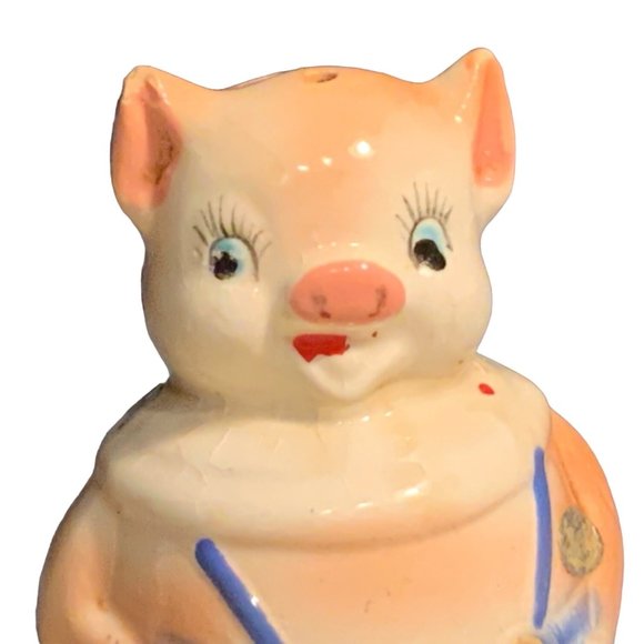 Vintage Pig Couple Salt and Pepper Animal Set - Picture 4 of 14